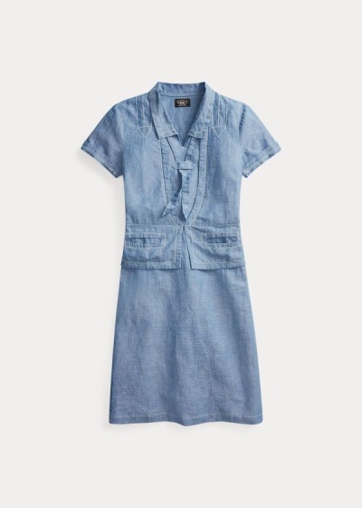 Ralph Lauren Chambray Kjole Dame Danmark (DVCZG2810)